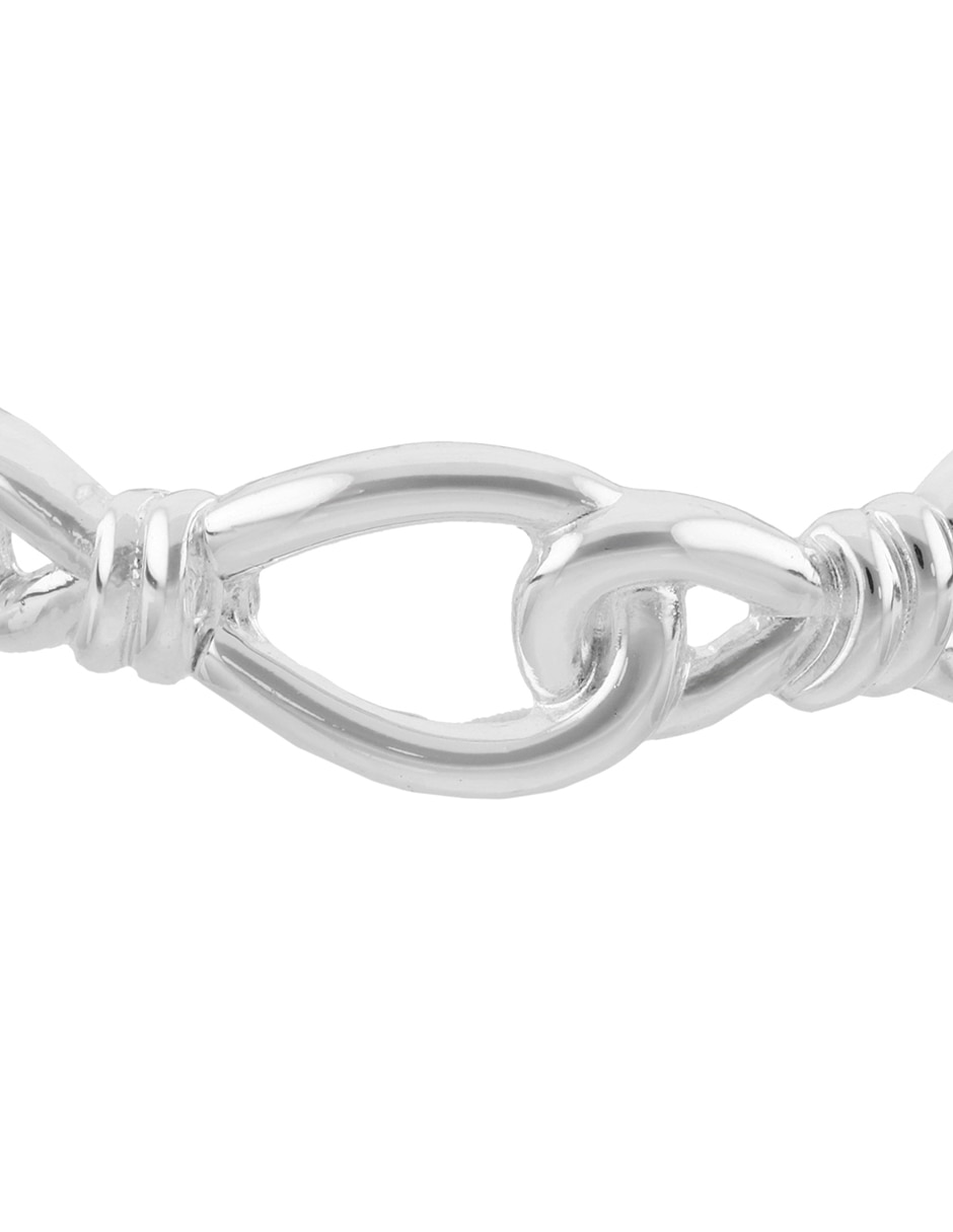 Pulsera Silver Bonds acabado pulido 4