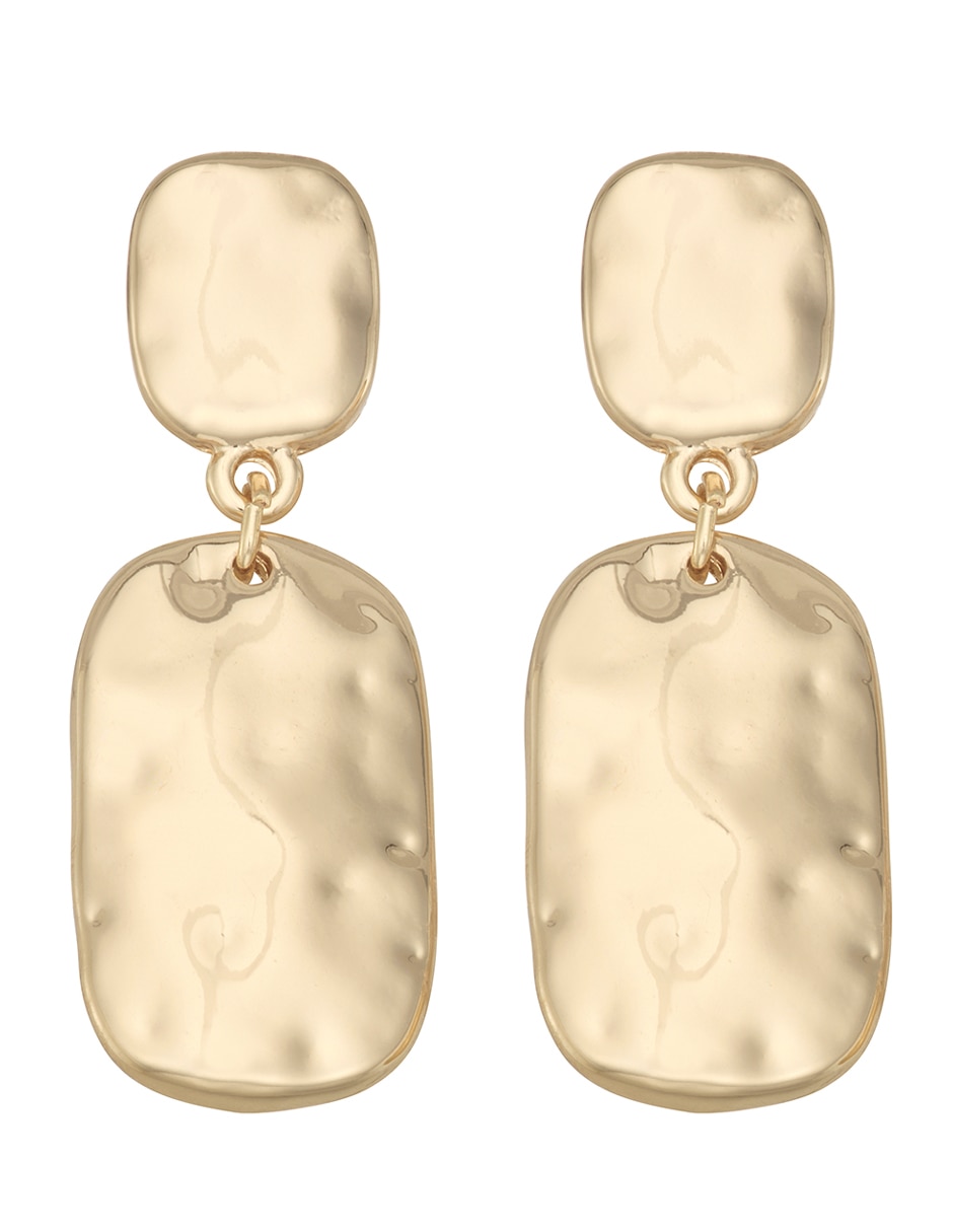Aretes cortos con acabado brillante