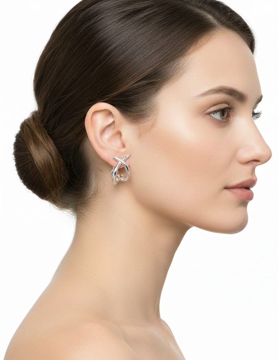 Aretes cortos Clip Capsule con acabado pulido 3