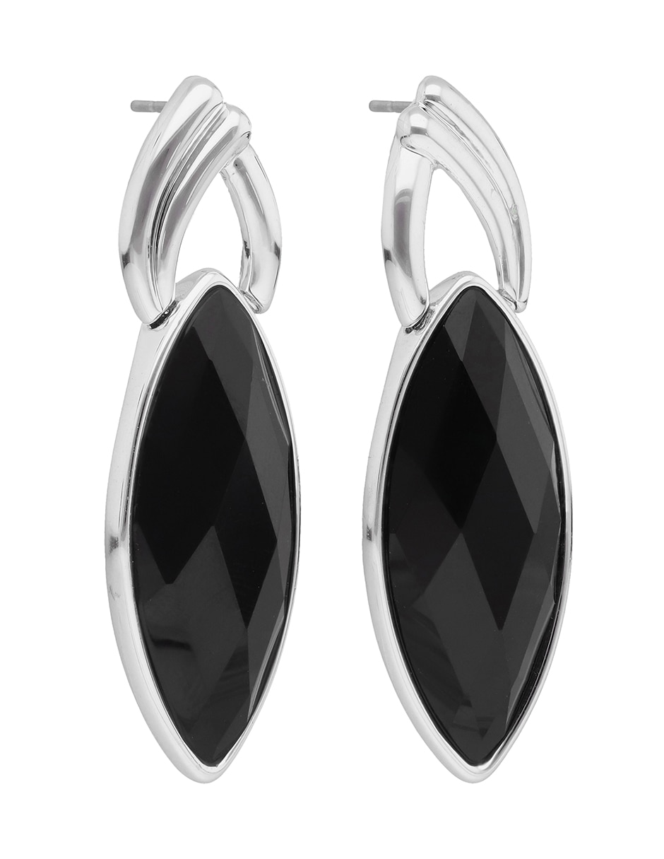 Aretes cortos de rombo Night Out con acabado pulido 2