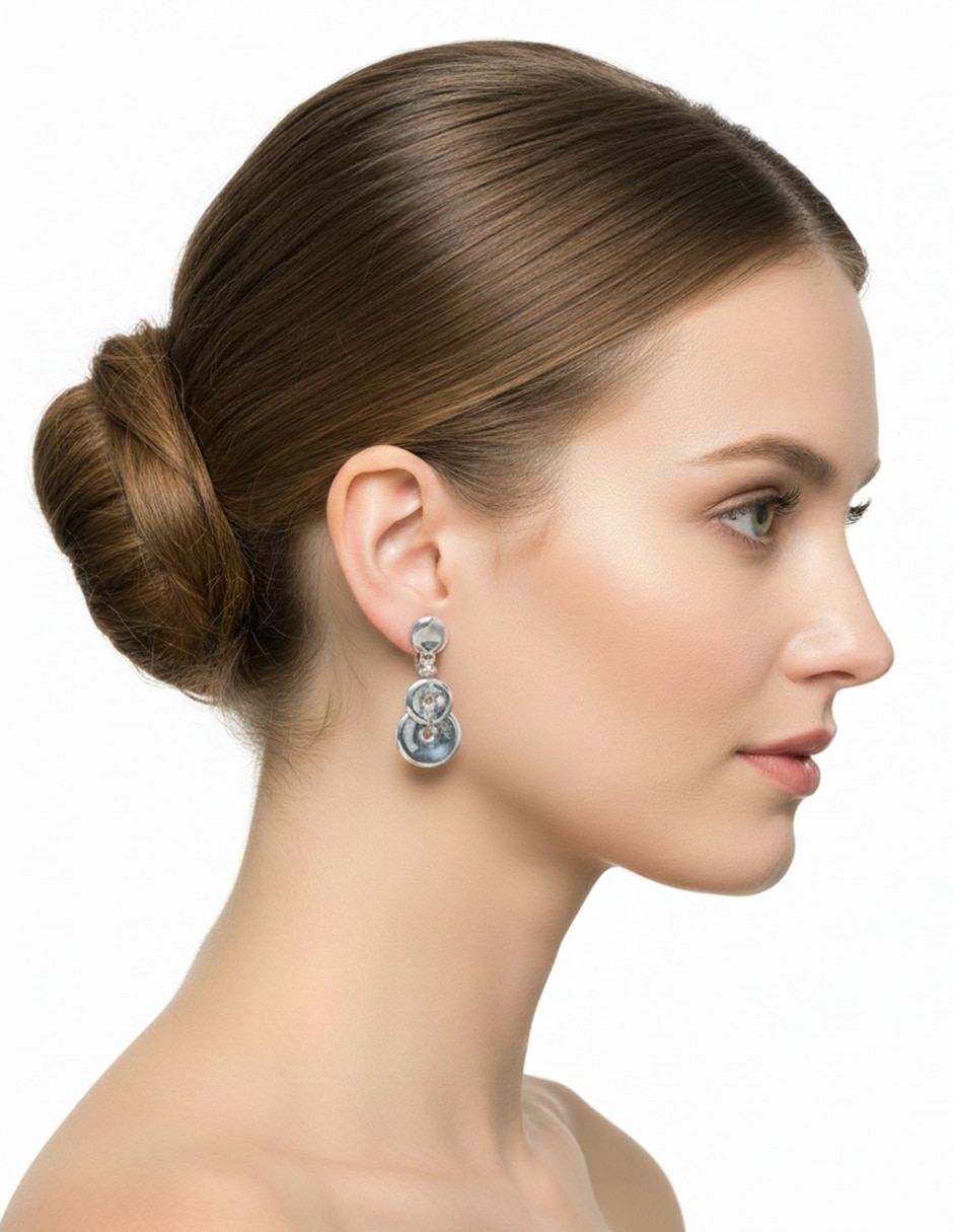 Aretes cortos Clip Capsule con acabado pulido 3