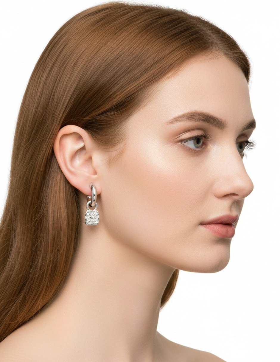 Aretes cortos Basic Metal Ears con acabado pulido 3