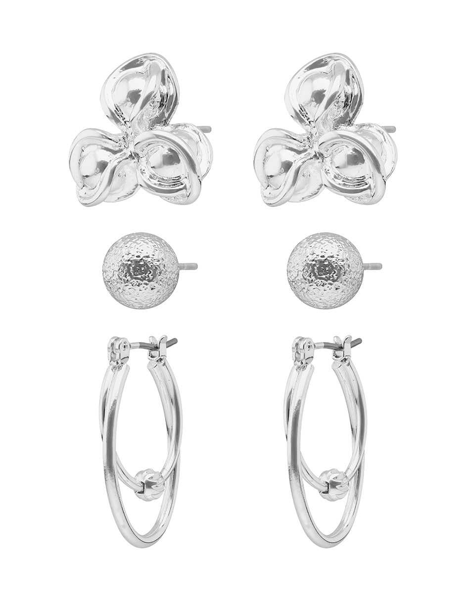 Set de aretes Ears con acabado pulido 2