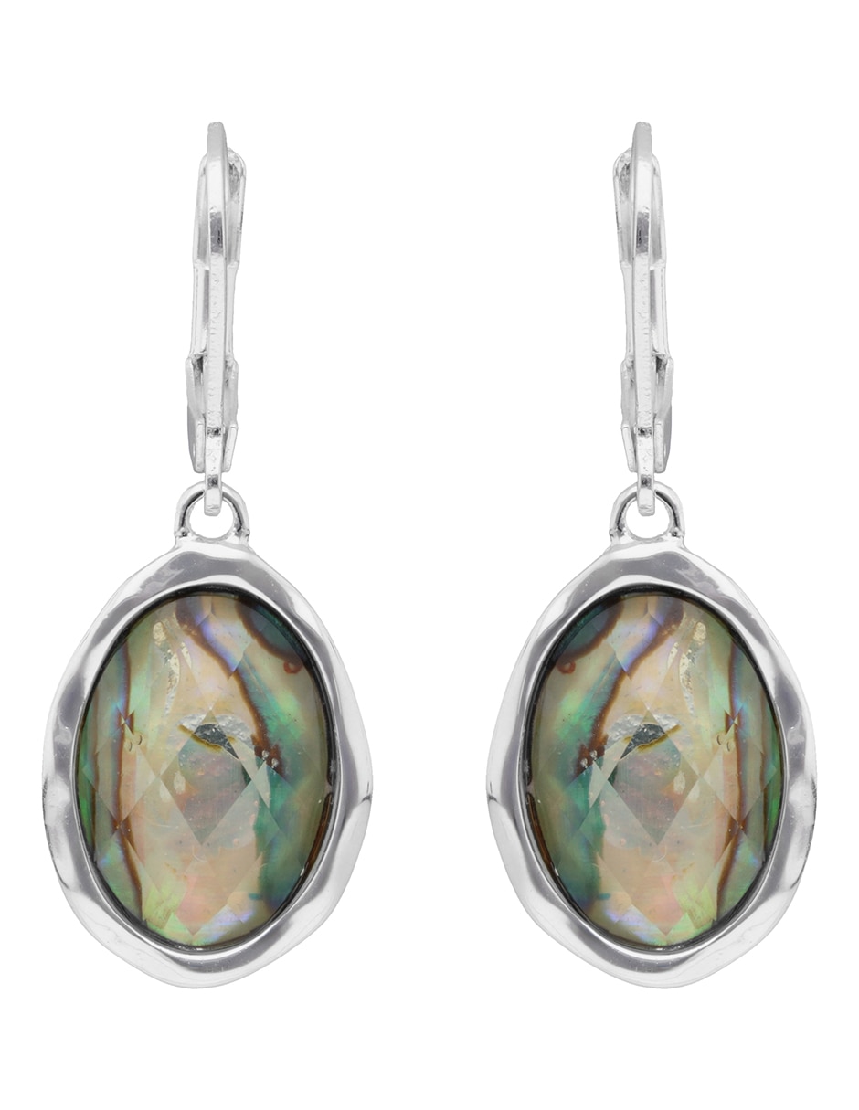 Aretes cortos ovalados Ocean Abalone con acabado pulido Aretes cortos ovalados Ocean Abalone con acabado pulido