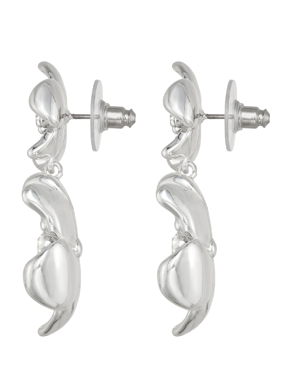 Aretes cortos de flor Flower Power con acabado pulido 2