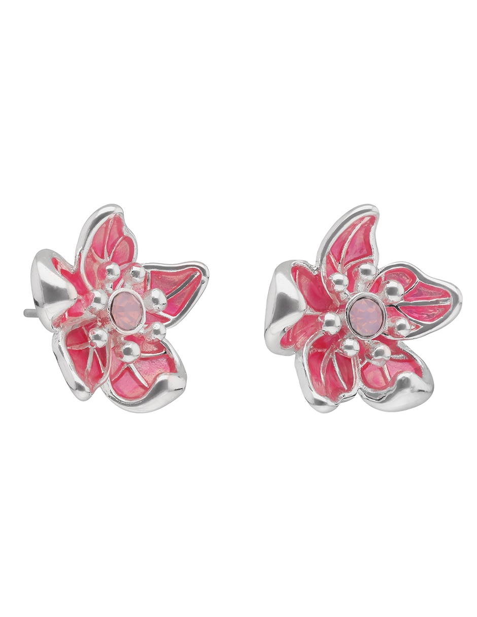 Aretes cortos de flor Flower Key Item Ears con acabado pulido 2