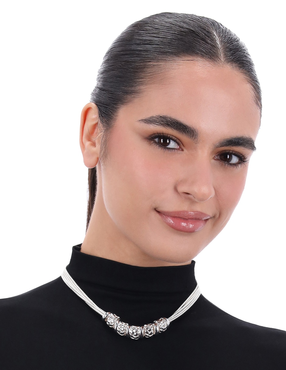 Collar silver shapes 5
