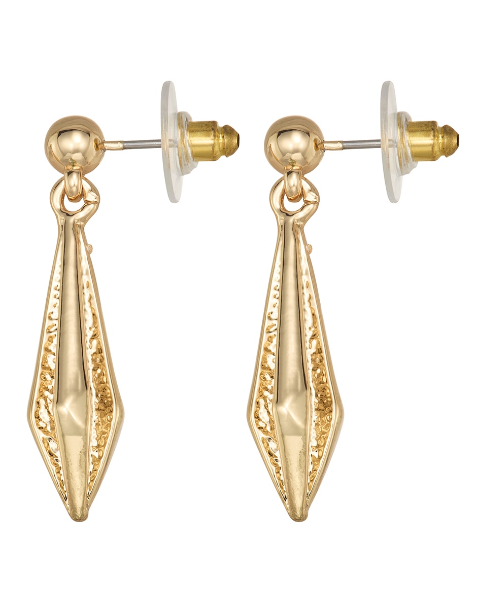 Arete cortos de rombo Basic Metal Ears con acabado brillante 2