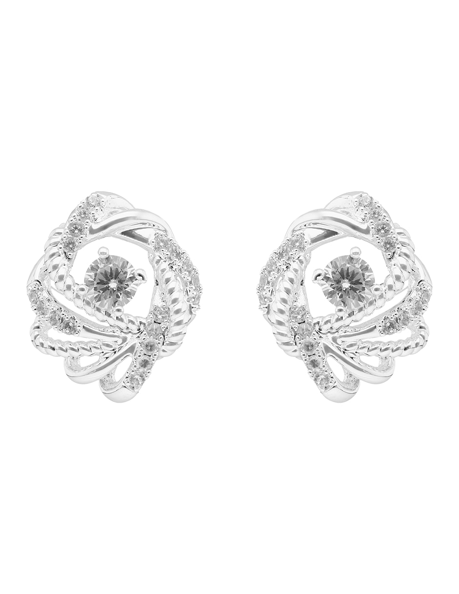 Aretes cortos Cz Ears con acabado pulido Aretes cortos Cz Ears con acabado pulido