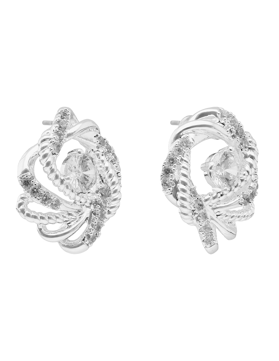 Aretes cortos Cz Ears con acabado pulido 2