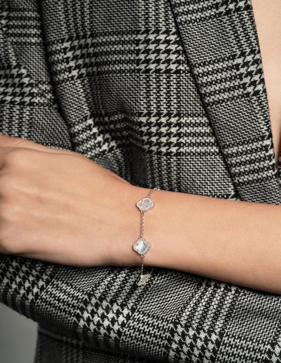 Brazalete de plata con nácar p 925 3