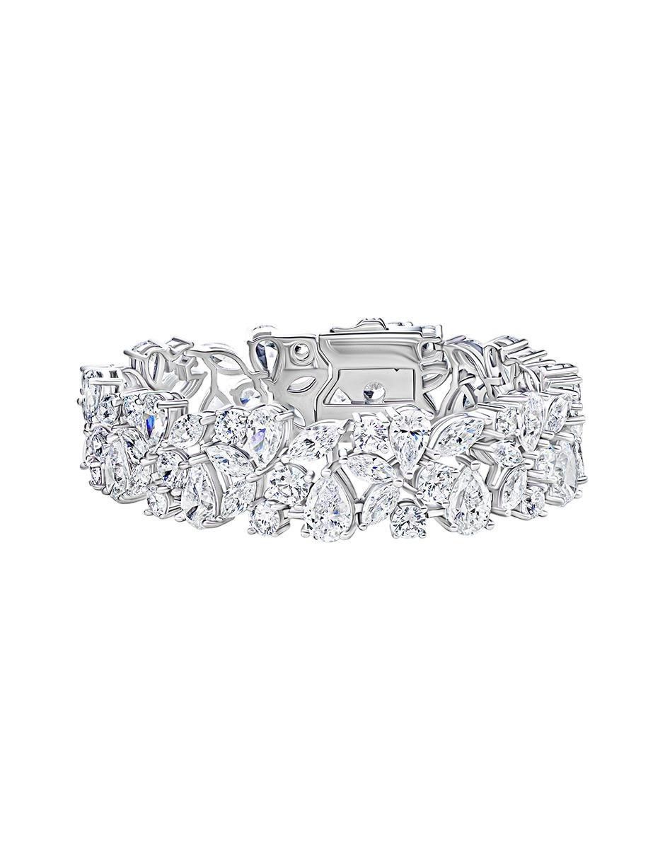 Brazalete de plata con zirconia P 925 con acabado brillante Brazalete de plata con zirconia P 925 con acabado brillante