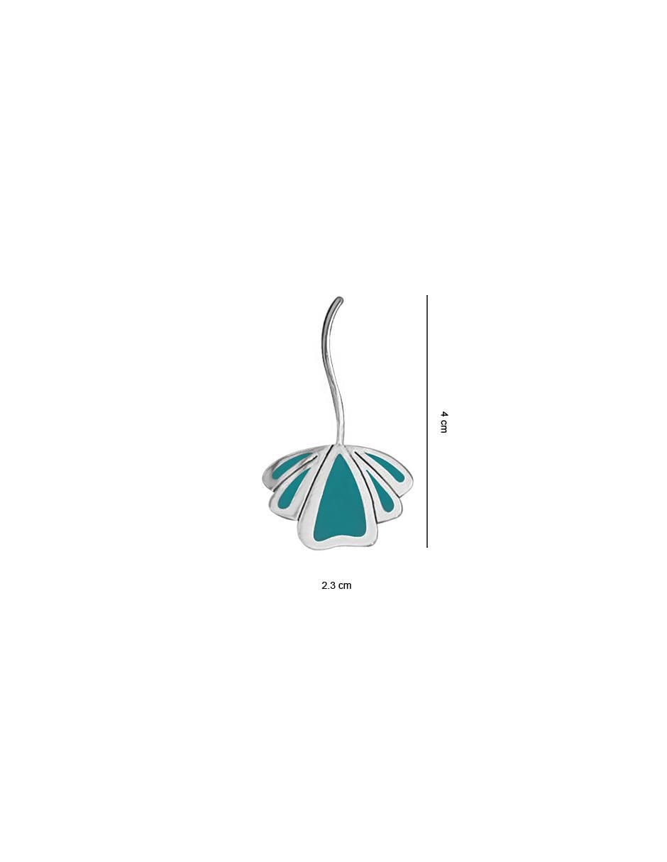 Aretes de flor Enrique Garcia de plata p 925 con acabado brillante 3