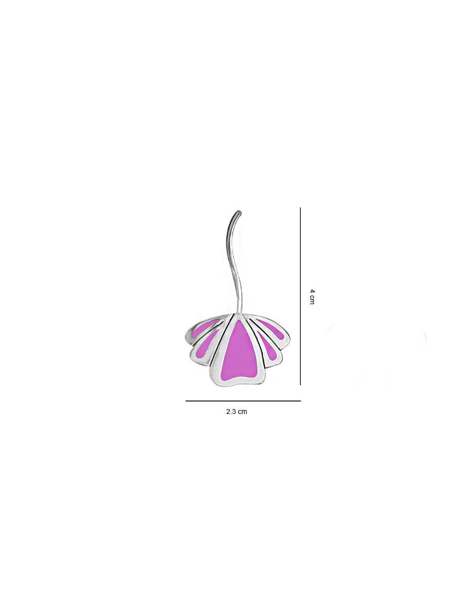 Aretes de flor Enrique Garcia de plata p 925 con acabado brillante 3