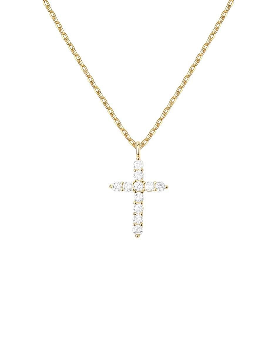 Collar con dije de cruz de plata P 925
