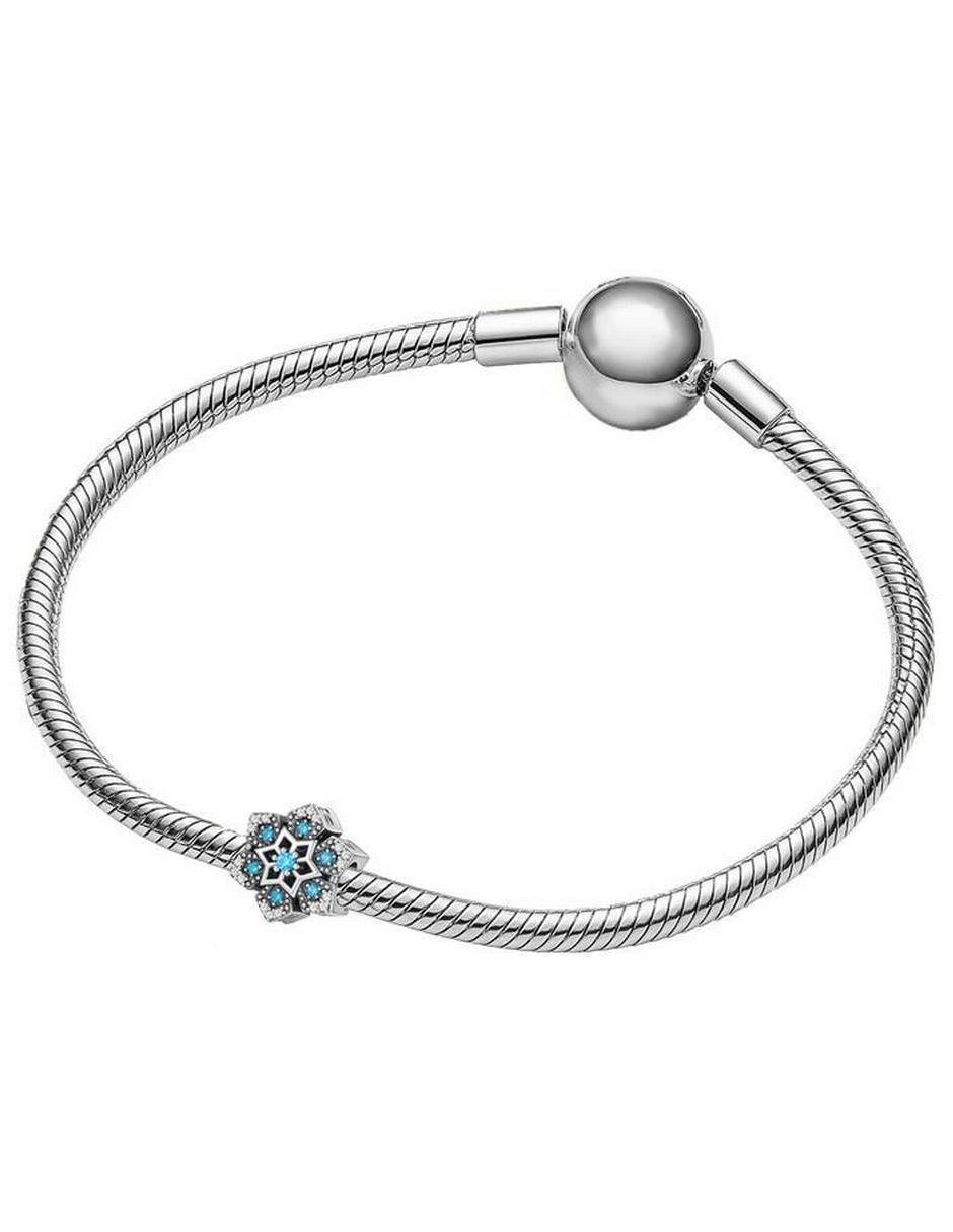 Charm de copo de nieve de plata P 925 2
