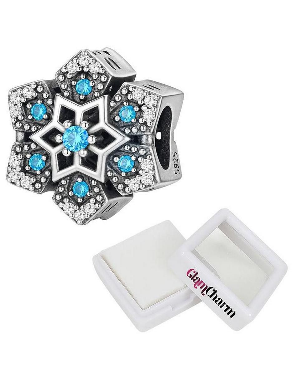 Charm de copo de nieve de plata P 925 3