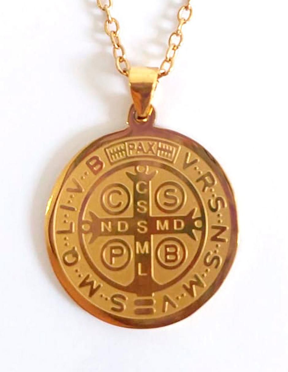 Collar con dije San Benito 14 K 2
