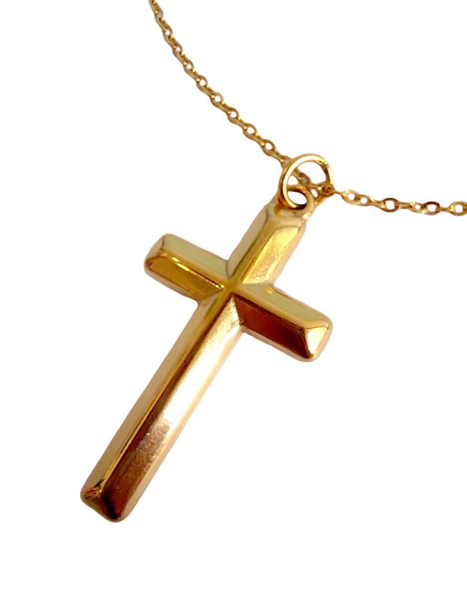 Collar con dije de cruz 14 K 2