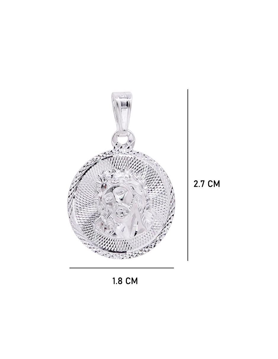 Dije circular cristo de plata P 925 5