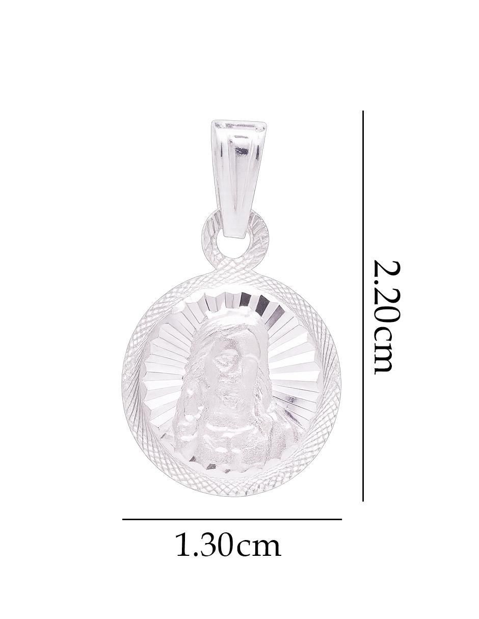 Dije circular sagrado corazón de plata P 925 5