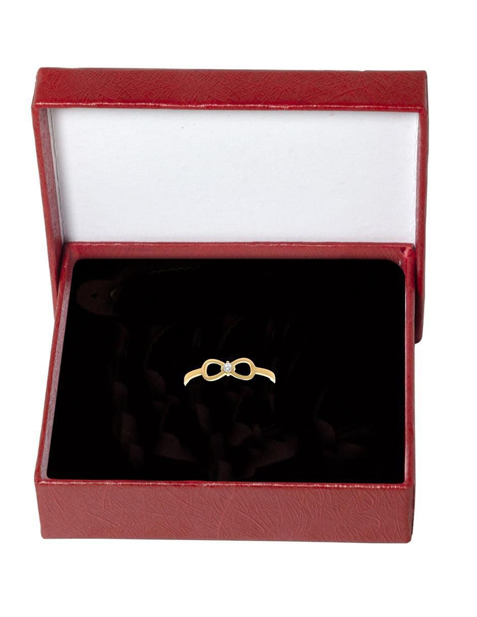Anillo de infinito 14 k de oro zirconia pulido 3