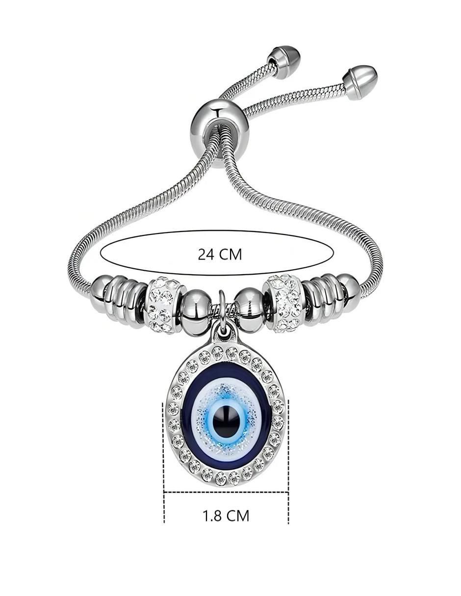 Collar y pulsera de ojo circonita 7
