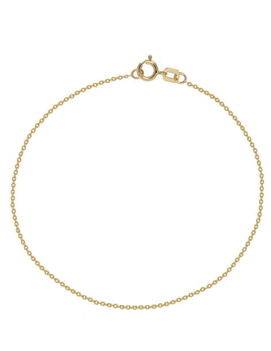 Pulsera de oro 10 K con acabado pulido