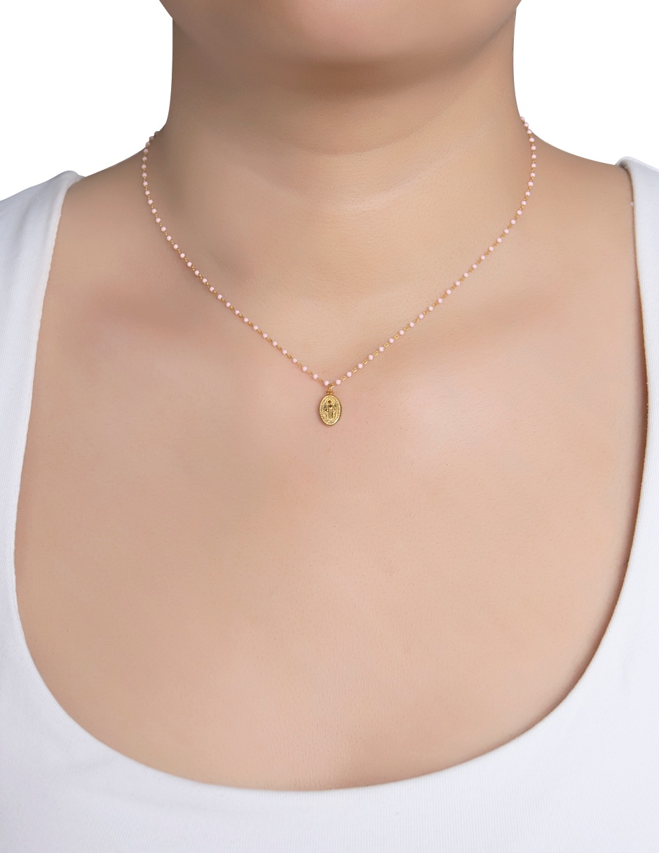 Collar con dije ovalado de plata P 925 2