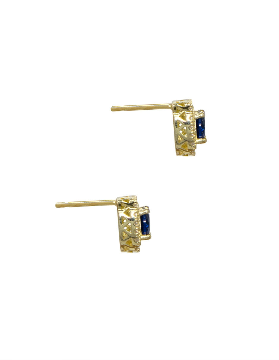 Broqueles cuadrados de plata P 925 con  acabado pavé zirconia 3