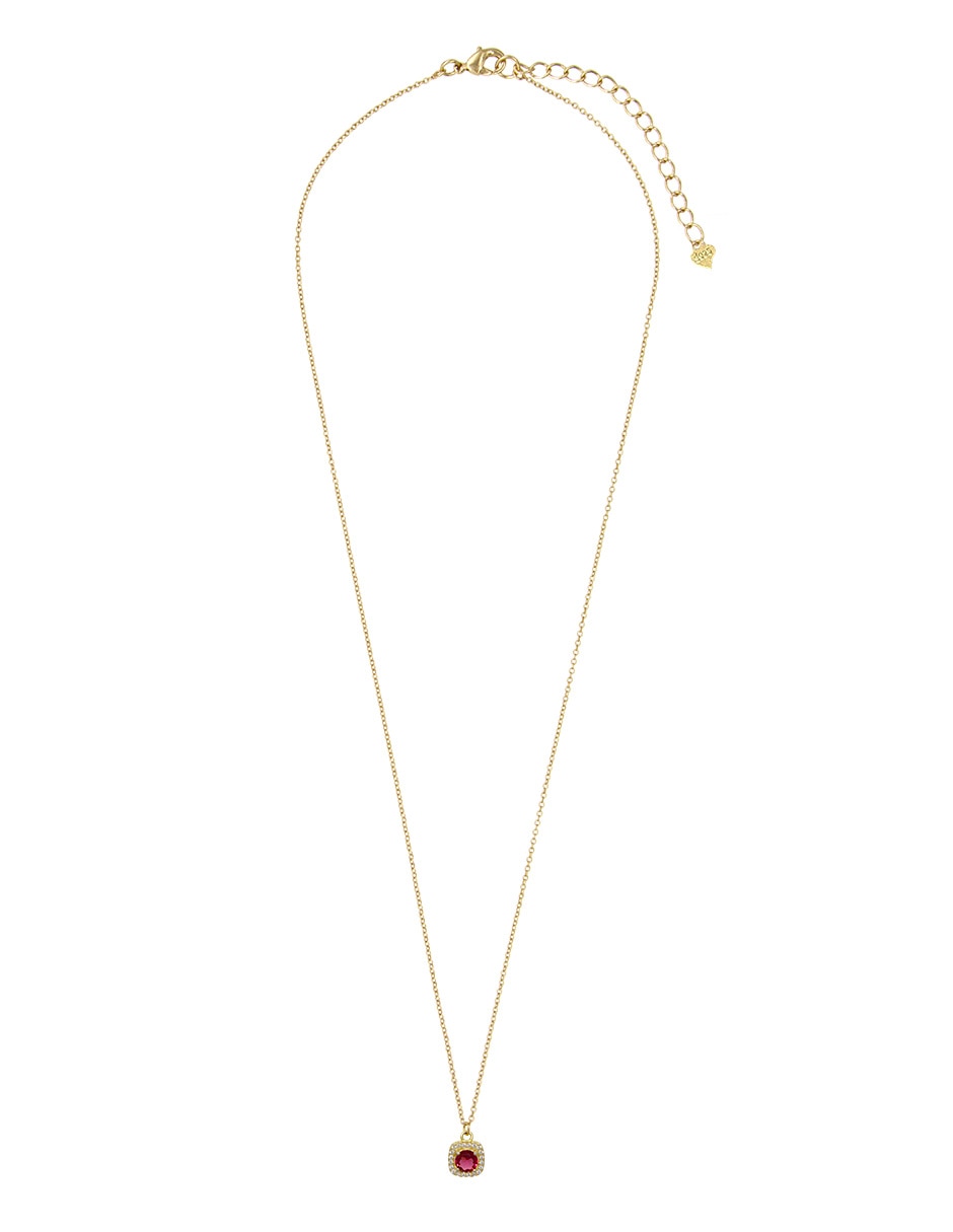Collar con dije cuadrado de plata P 925 2