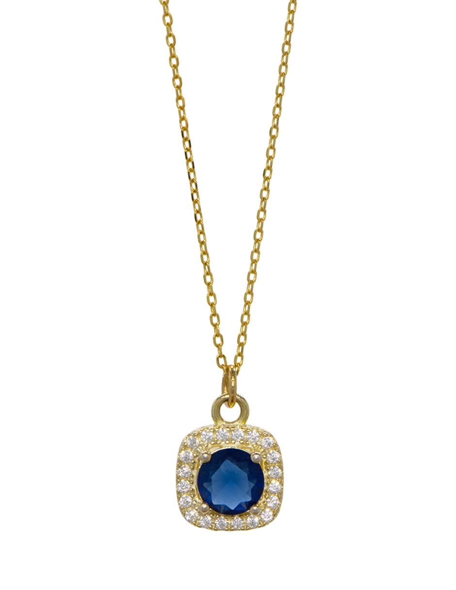 Collar con dije cuadrado de plata P 925