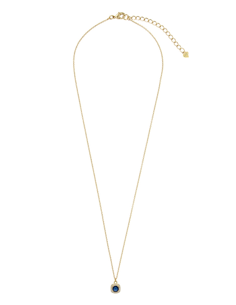 Collar con dije cuadrado de plata P 925 2