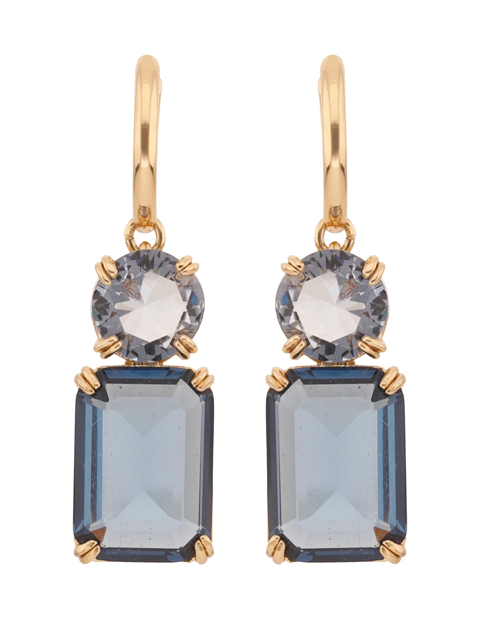 Aretes cortos rectangulares Marjorie con acabado brillante Aretes cortos rectangulares Marjorie con acabado brillante