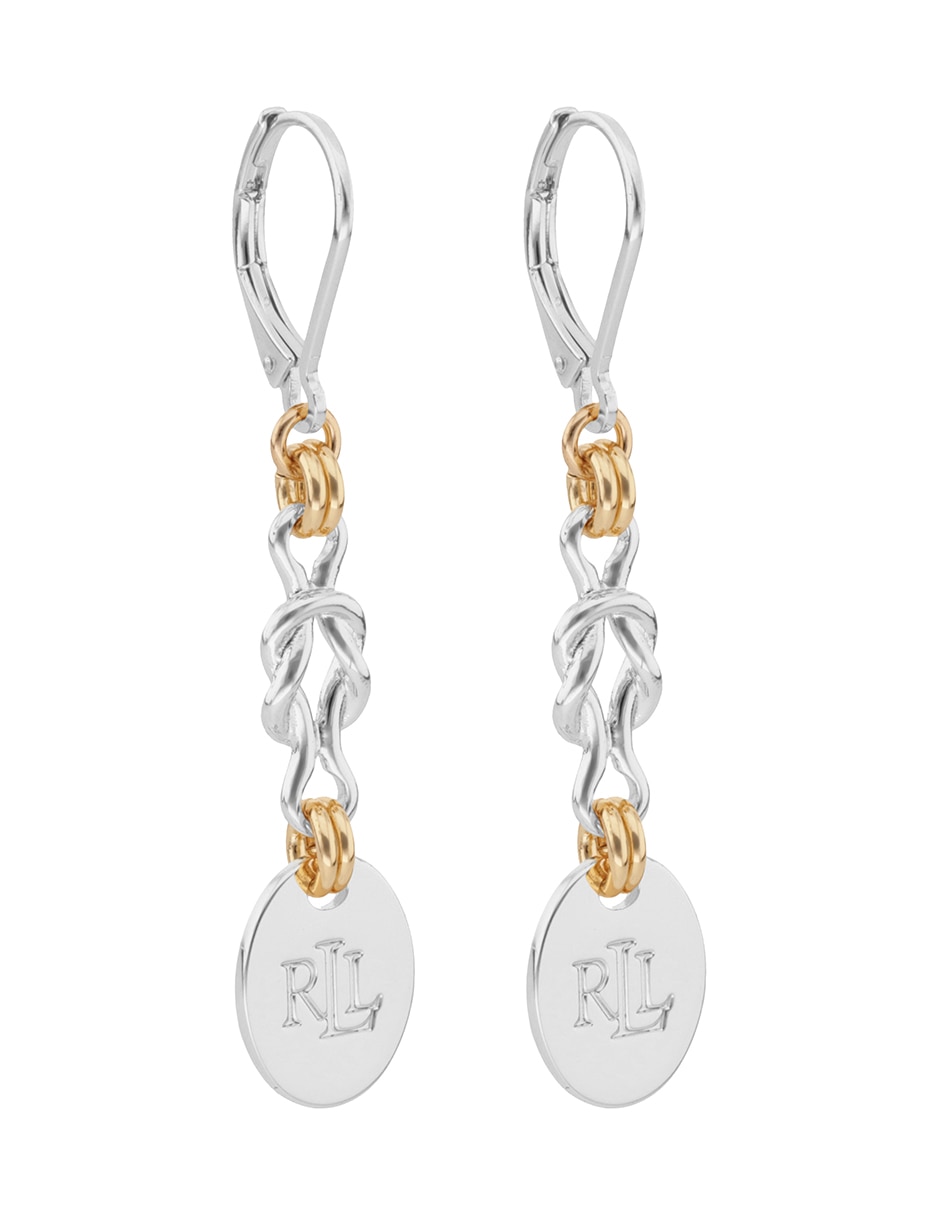 Aretes largos Daisie con acabado pulido 2