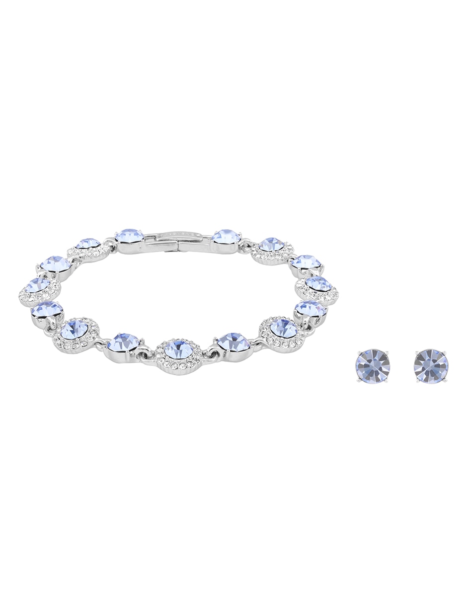 Aretes y pulsera cristal