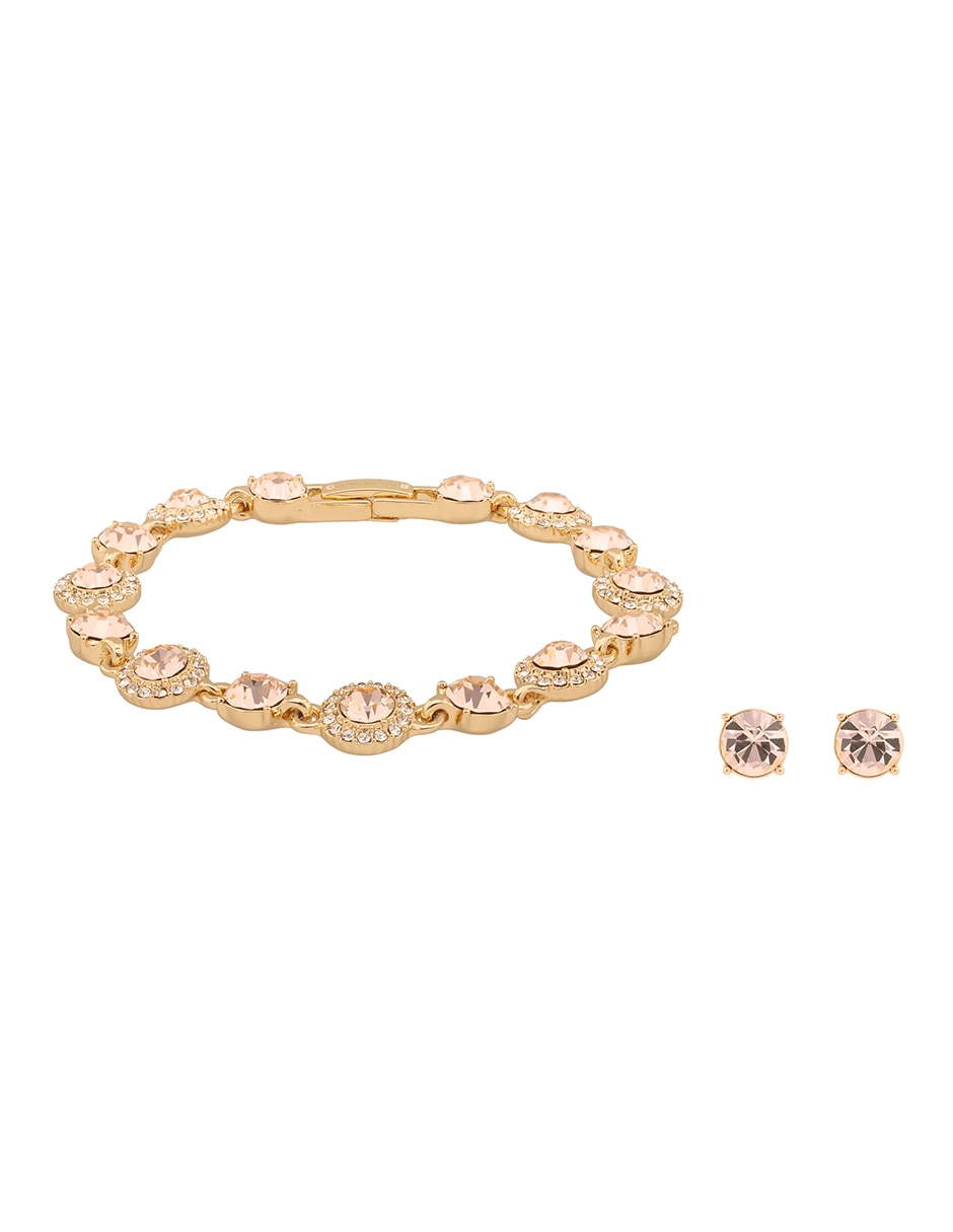 Aretes y pulsera cristal