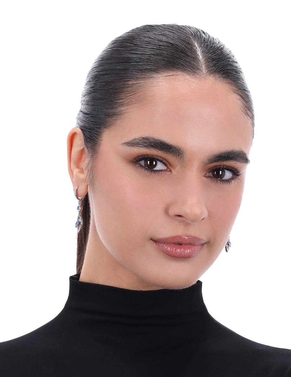 Aretes largos Garden of Gems con acabado brillante 3