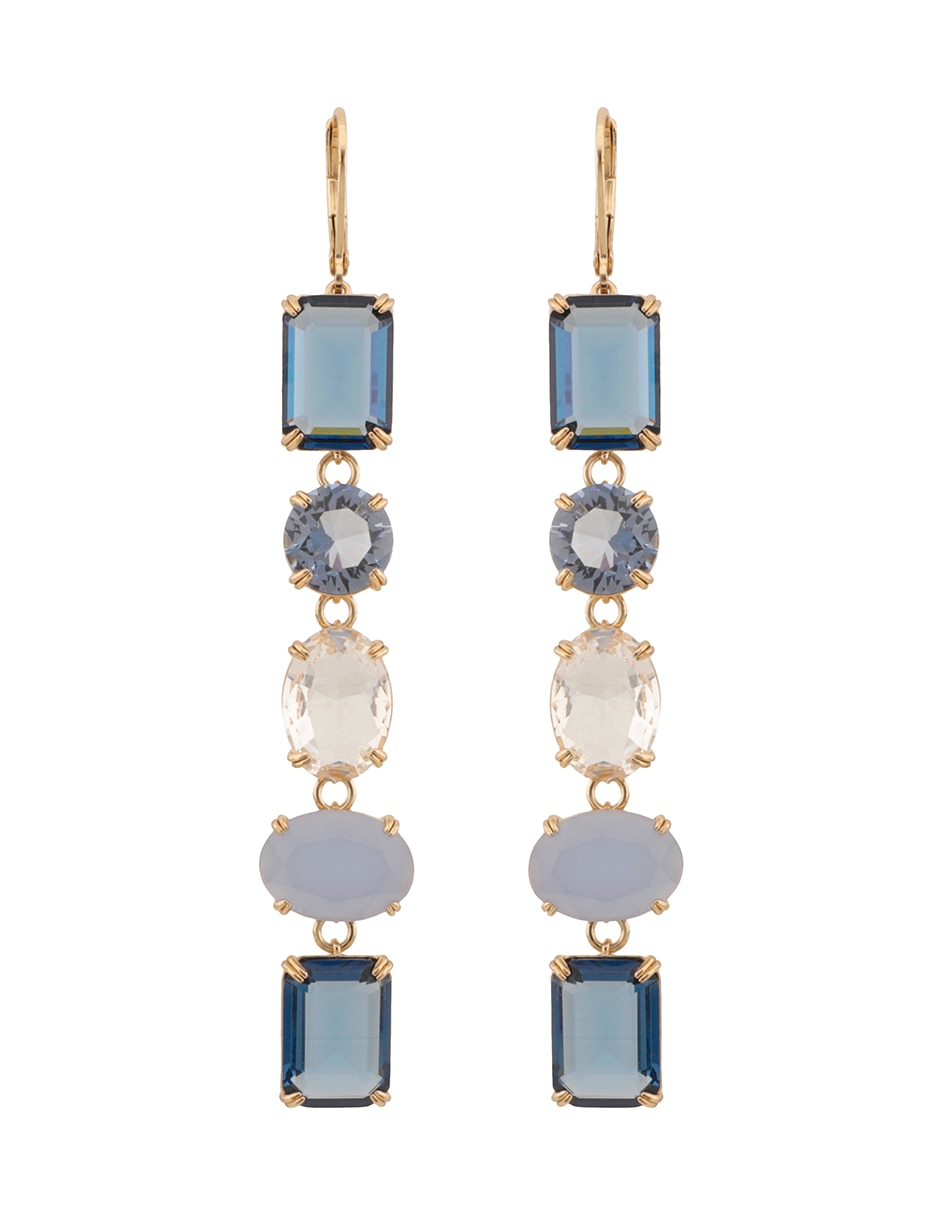 Aretes largos Marjorie con acabado brillante Aretes largos Marjorie con acabado brillante