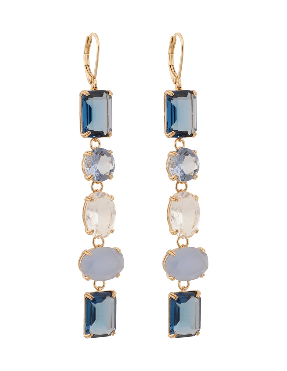 Aretes largos Marjorie con acabado brillante 2