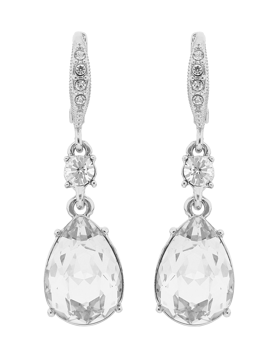 Aretes largos de gota Golden con acabado brillante