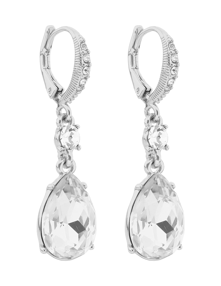 Aretes largos de gota Golden con acabado brillante 4