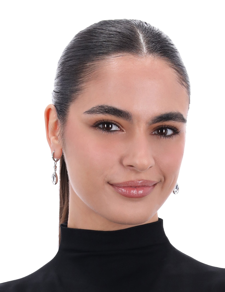 Aretes largos de gota Golden con acabado brillante 5