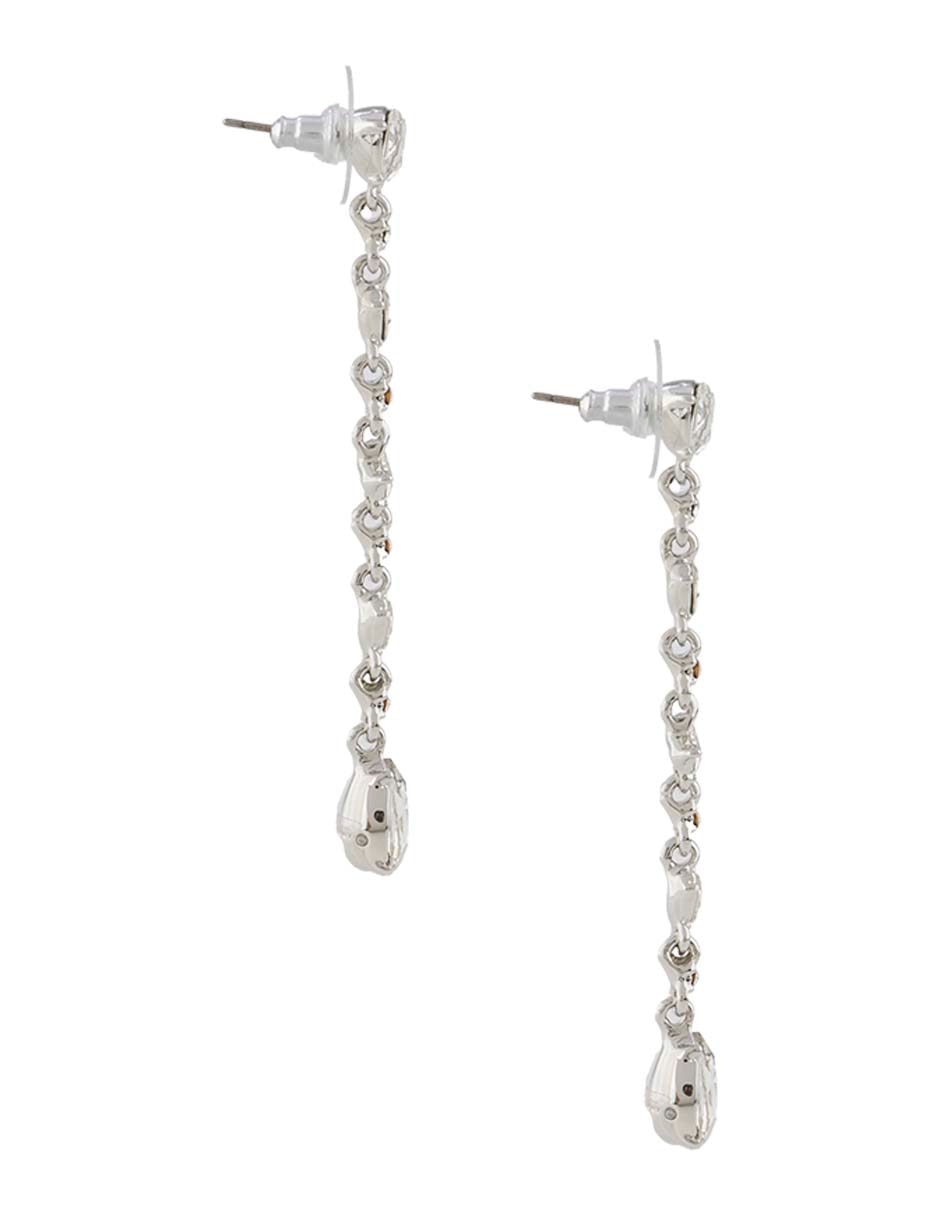 Aretes largos Rhinestone Rainbow con acabado brillante cristal 3