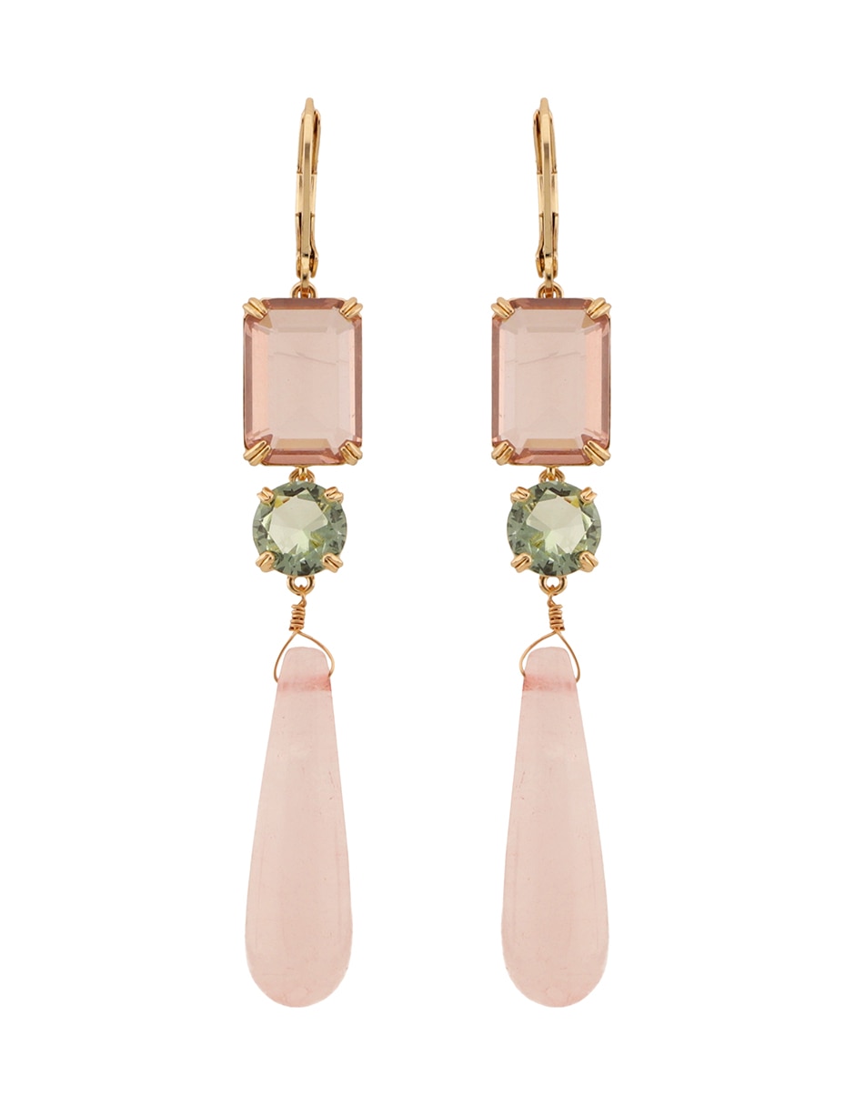 Aretes largos de gota Marjorie con acabado brillante Aretes largos de gota Marjorie con acabado brillante