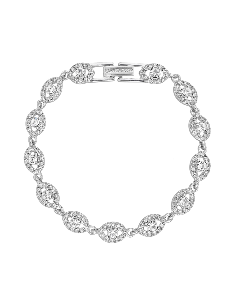 Pulsera con cristal Basic Silver acabado brillante