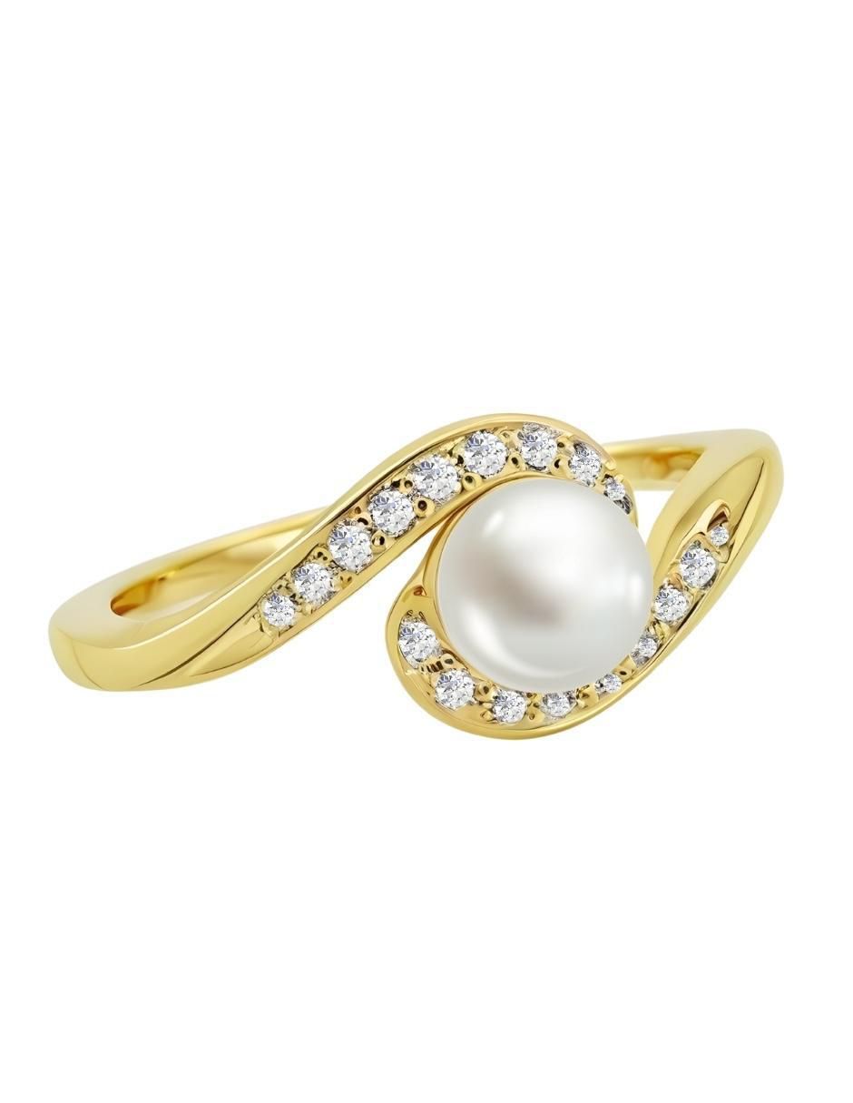 Anillo Aurore circonita con acabado baño de oro 18 k 3