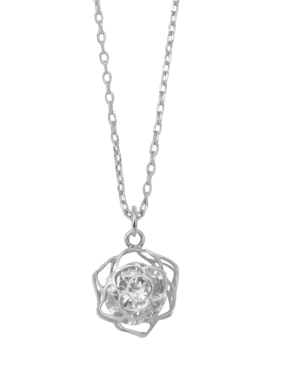 Collar con dije de flor