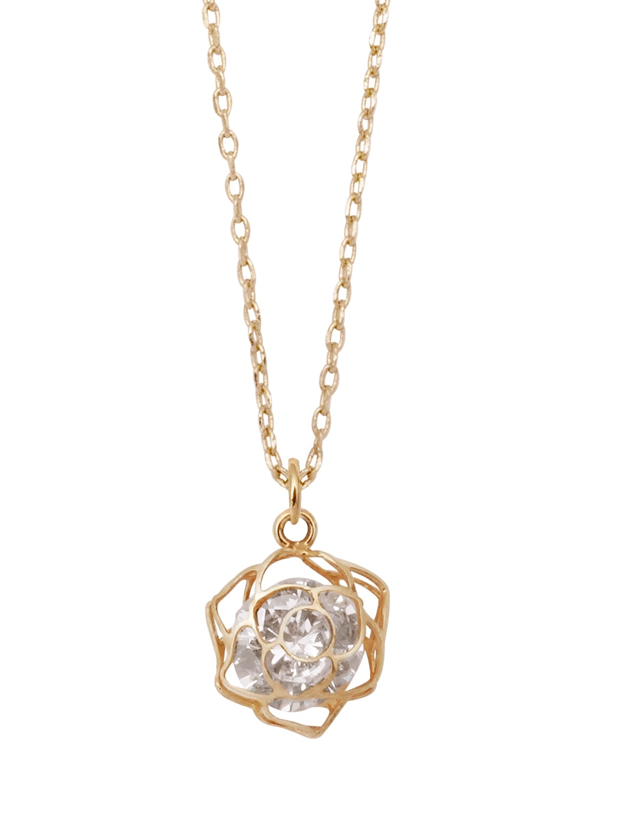 Collar con dije de flor