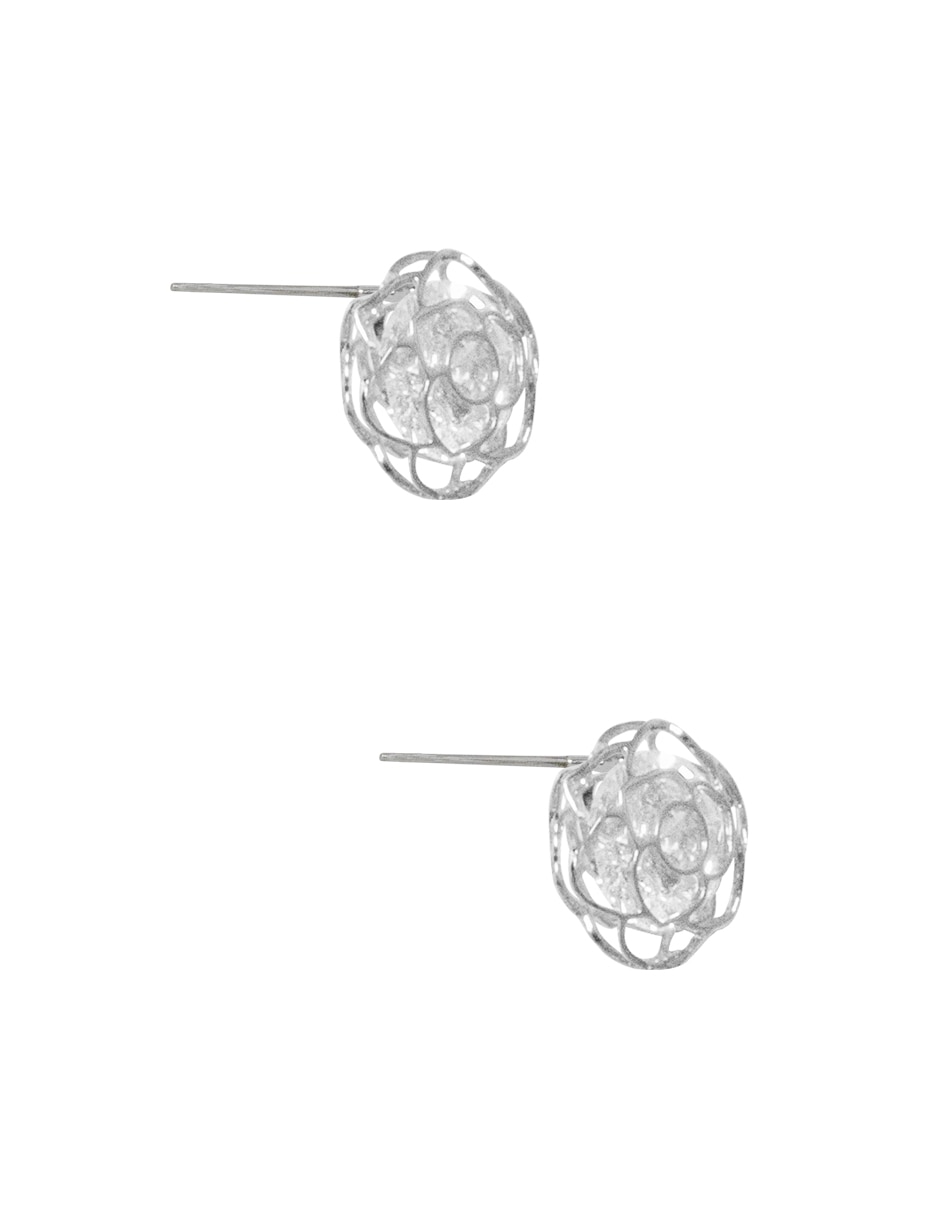 Broqueles de flor zirconia 3